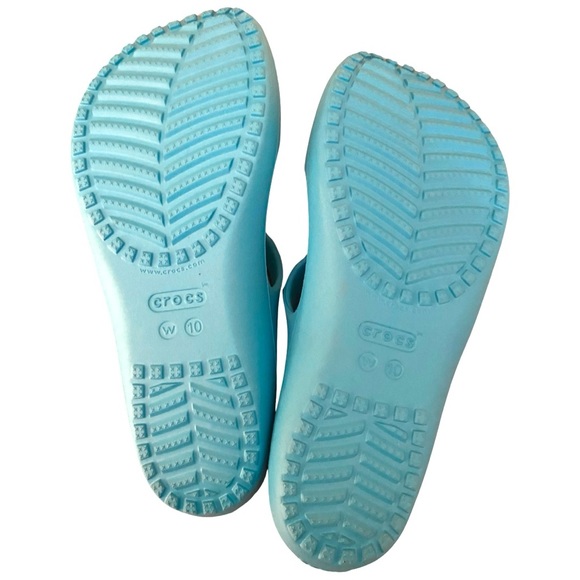 Crocs Kade II Women’s Sandals 10 Aqua Flip Flop Slides - Picture 8 of 9